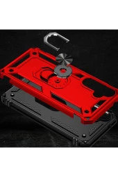 Samsung Galaxy S23 FE ile uyumlu Kılıf Z-Vega Shockproof Standlı Yüzük Tutuculu Mega Case Kapak - 3