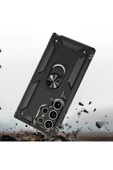 Samsung Galaxy S24 ile uyumlu Kılıf Z-Vega Shockproof Standlı Yüzük Tutuculu Mega Case Kapak thumbnail 5