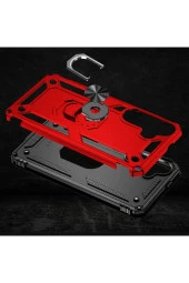 Samsung Galaxy S24 ile uyumlu Kılıf Z-Vega Shockproof Standlı Yüzük Tutuculu Mega Case Kapak - 2