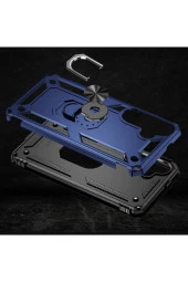 Samsung Galaxy S24 ile uyumlu Kılıf Z-Vega Shockproof Standlı Yüzük Tutuculu Mega Case Kapak - 3