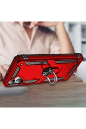 Samsung Galaxy A05 ile uyumlu Kılıf Z-Vega Shockproof Standlı Yüzük Tutuculu Mega Case Kapak thumbnail 2