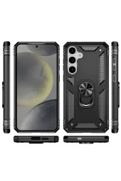Samsung Galaxy S24 ile uyumlu Kılıf Z-Vega Shockproof Standlı Yüzük Tutuculu Mega Case Kapak thumbnail 2