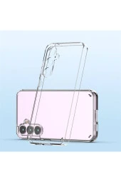 Galaxy S23 FE İle Uyumlu Kılıf Transparan Z-Coss Glass Elegance Tam Koruma Arka Kapak Şeffaf Renk thumbnail 2