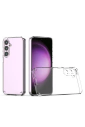 Galaxy S23 FE İle Uyumlu Kılıf Transparan Z-Coss Glass Elegance Tam Koruma Arka Kapak Şeffaf Renk thumbnail 4
