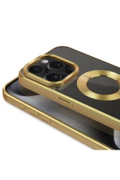iPhone 15 Pro ile uyumlu Kılıf Kamera Korumalı Logo Gösteren Parlak Colored Z-Omega Kapak thumbnail 2