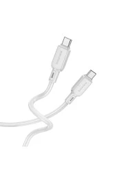 Şarj Kablo 60W Type-C to Type-C Hızlı Şarj ve Data Kablosu Uzunluk 1 Metre USB-C to USB-C BX94 thumbnail 1