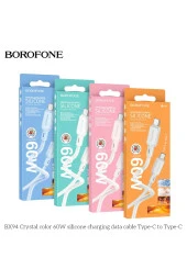 Şarj Kablo 60W Type-C to Type-C Hızlı Şarj ve Data Kablosu Uzunluk 1 Metre USB-C to USB-C BX94 thumbnail 2