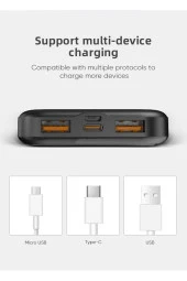 LCD Ekranlı Powerbank Portatif Şarj Cihazı 20000 mAh 2 USB Çıkışlı Taşınabilir Güç Bankası X04 thumbnail 4