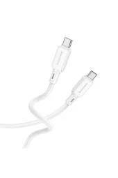 Şarj Kablo 60W Type-C to Type-C Hızlı Şarj ve Data Kablosu Uzunluk 1 Metre USB-C to USB-C BX94 thumbnail 1