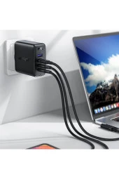 Duvar Şarj Cihazı Pd100w Type-c Şarj Kablolu Hızlı Şarj Gan Cep Telefonu Tablet Şarj Kafa V thumbnail 3