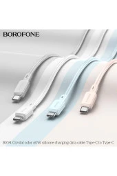 Şarj Kablo 60W Type-C to Type-C Hızlı Şarj ve Data Kablosu Uzunluk 1 Metre USB-C to USB-C BX94 thumbnail 4