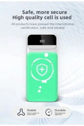 LCD Ekranlı Powerbank Portatif Şarj Cihazı 20000 mAh 2 USB Çıkışlı Taşınabilir Güç Bankası X04 thumbnail 3