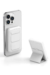 15W 10000 mAh Powerbank Magsafe Uyumlu Kablosuz Şarj Magnetic Güç Bankası Stand Olabilme Y133 thumbnail 1