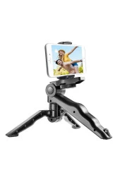 Tripod Modern Tasarım 3 Ayak Mini Kamera Tripodu Döner Başlık Telefon Tutucu Hafif K555 - 1
