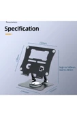 Tablet Stand Alüminyum Alaşım Profesyonel Tablet Standı 360 Derece Döner 11-16 inç Tabletler G68 thumbnail 8
