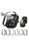 Xiaomi Redmi Watch 4 ile uyumlu Silikon 360 Tam Kapatan Çerceve PC Kasa Koruma Silikon Çerçeve - 2