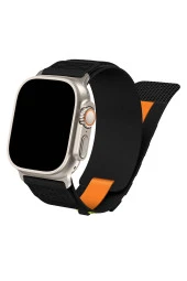 Apple Watch ile uyumlu Kayış 42/44/45/49mm DESIGNED Spor Çırt Çırt Uzunluk Ayarlanabilen Kordon thumbnail 5