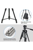 Profesyonel Bluetooth Uzaktan Kumandalı Taşınabilir Zomei Zm-1200 Tripod - 4