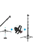 NP588 170 cm Tripod ve Monopod Özellikli İç ve Dış Mekan Fotoğraf ve Video Çekimleri için Tripod - 6