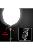 Beyaz Led Aydınlatma Kumandalı Yayıncı Youtuber Twich Işığı Ürün Fotoğraflama Tripodlu 25cm 10 Inç - 8