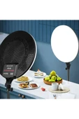 Beyaz Led Aydınlatma Kumandalı Yayıncı Youtuber Twich Işığı Ürün Fotoğraflama Tripodlu 25cm 10 Inç - 2
