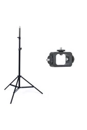 2'li Set Tripod ve Montaj Adaptörü Canlı Yayın Fotoğraf Video Çekim Aksesuar thumbnail 1
