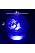 Cam Küre Işıklı Masaüstü Aydınlatma Oda Ve Salon Gece Lambası Dekoratif 6cm X 6cm Uzayın Büyüsü - 3