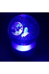 Cam Küre Işıklı Masaüstü Aydınlatma Oda Ve Salon Gece Lambası Dekoratif 6cm X 6cm Uzayın Büyüsü - 1