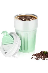 Paslanmaz Çelik Su Matarası Spor Matarası Kapaklı 400 ml Çocuk Şişesi Ev Ofis Okul Fitness Su Şisesi - 1