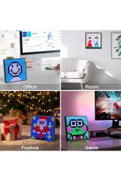 16x16 Pixel Art Animasyonlu RGB Dijital Resim Çerçevesi Genç Odası 20cm x 20cm - App Kontrollü thumbnail 5