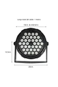 36 Led Rgb Audio Ritmik Proton Işık Dj Etkinlik Aydınlatması Parti Işık Aydınlatma WLP-36QP - 2