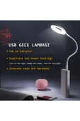İngilizce Ses Komut Özellikli USB Gece Lambası Esnek Kaz Boyunlu Akıllı LED Okuma Lambası LK50 - 6