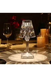 Kristal Masa Lambası Kısılabilir Dekoratif Romantik Elmas Kristal Lamba Şarj Edilebilir SY-136 thumbnail 1