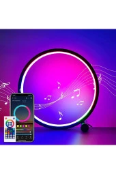 Akıllı RGB LED Gece Lambası Masaüstü Atmosfer Masa Lambası Bluetooth APP Kontrol Yatak Odası 052wifi thumbnail 1