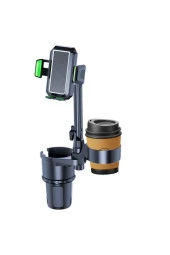 Araç içi Telefon Tutucu ve Çift Bardak Tutuculu Büyük Boy 40 Cm Yükseklik Fonksiyonel SB-3066S - 1
