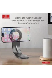 Araç İçin Telefon Tutucu Alüminyum Alaşım Ayarlanabilir Kolay Kurulum Yapışkanlı Manyetik EH232 thumbnail 3