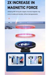 Mıknatıslı Araç İçi Telefon Tutucu Havalandırma Montaj Telefonu 360 Derece Döndürebilir ML216 thumbnail 4