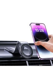 Araç İçin Telefon Tutucu Alüminyum Alaşım Ayarlanabilir Kolay Kurulum Yapışkanlı Manyetik EH232 thumbnail 1