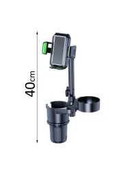 Araç içi Telefon Tutucu ve Çift Bardak Tutuculu Büyük Boy 40 Cm Yükseklik Fonksiyonel SB-3066S - 4