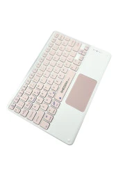 Galaxy Tab A 8 SM-T290 ile Uyumlu Bluetooth Klavye Touchpad Kablosuz Türkçe Q Klavye 24cm x 17cm thumbnail 2