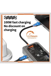 8 in 1 USB C Type-c To USB A, USB C Macbook Uyumlu Çevirici Adaptör Çok Portlu 8in1 USB HUB ZR663 thumbnail 3