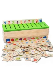 Ahşap Bilgi Sınıflandırma Kutusu Eğitici Ahşap Mazgal Oyuncak thumbnail 2