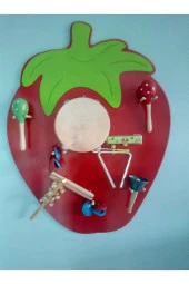 Müzik Köşesi Çocuk-anaokulu-kreş Çilek Müzik Köşesi 11 Parça Aletleri Ile Birlikte - 2