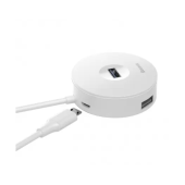 BASEUS ROUND BOX CAHUB-F02 USB HUB BEYAZ ÇIKIŞ:1XUSB 3.0 3XUSB 2.0 1XMIKRO - 1