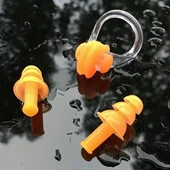 Eleven Bay Bayan Kulak Burun Tıkacı Havuz Yüzme Seti Takımı TURUNCU - 1