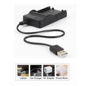 CANON LC-E8C USB şarj cihazı CANON EOS 550D 600D 700D T2i T3i LP-E8 Batarya Uyumlu Powerbanktan Şarj imkanı - 3