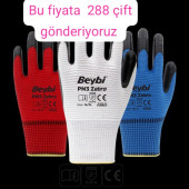 288 ÇİFT BEYBİ PN 3 ZEBRA ELDİVEN TIRTIKLI , NİTRİL ELDİVEN. - 1
