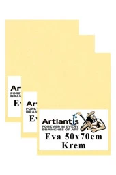 Krem Eva 50x70 cm 3 Adet Eva Süngeri Okul Kreş Anasınıfı Elişi Etkinlikleri - 1