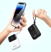 10.000 mAh Kompakt Type-C ve Lightning (iphone) Çıkışlı Led Ekranlı Hızlı Şarj Destekli Powerbank Şarj Kılıfı Hediyeli thumbnail 6