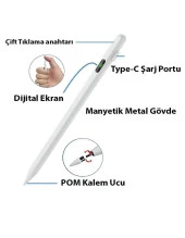 Dijital Göstergeli Universal Kapasitif Stylus Windows Android Ios Tablet Uyumlu Dokunmatik Kalem - 4